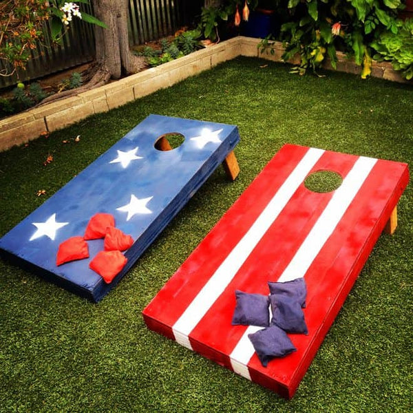 4th of July Games Bean Bag Toss_photo Charles and Hudson_How to Throw the Best 4th of July Backyard Party_Riles & Bash