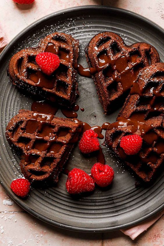 Valentine's Day Chocolate waffles_photo one sarcastic baker