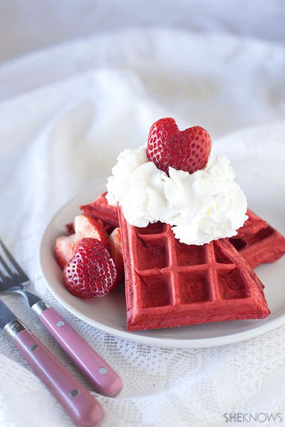 Red Velvet Waffles for Valentine's Breakfast_photo She Knows