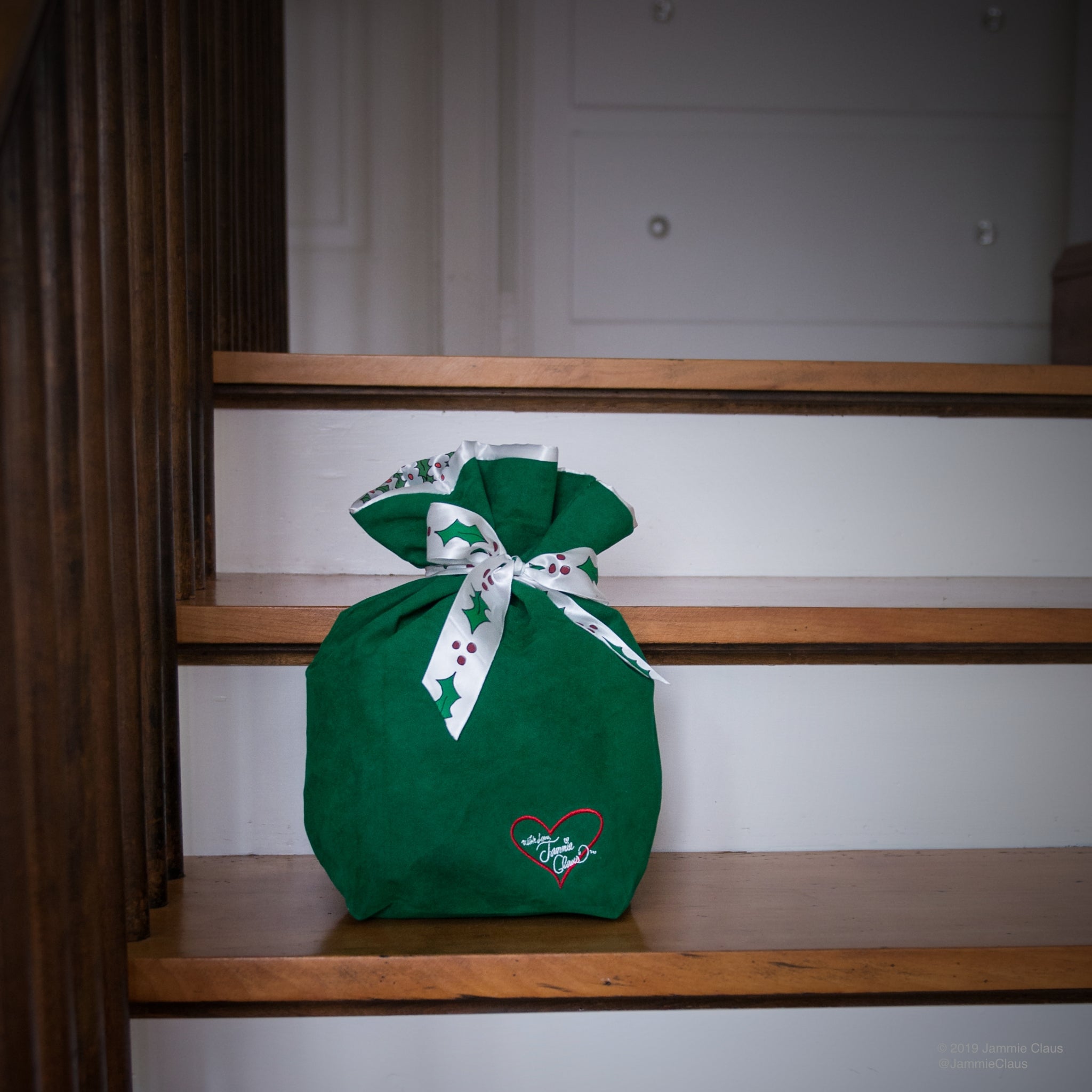Jammie Claus Bag found on the steps