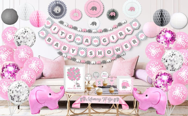 Elephant Baby Shower Decorations for Girl