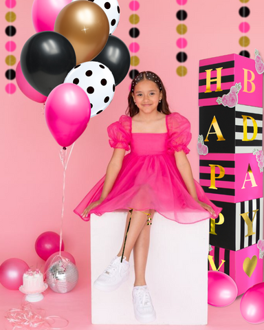 Hot Pink Birthday Decorations Pink and Black Birthday Decorations Kate Spade Inspired