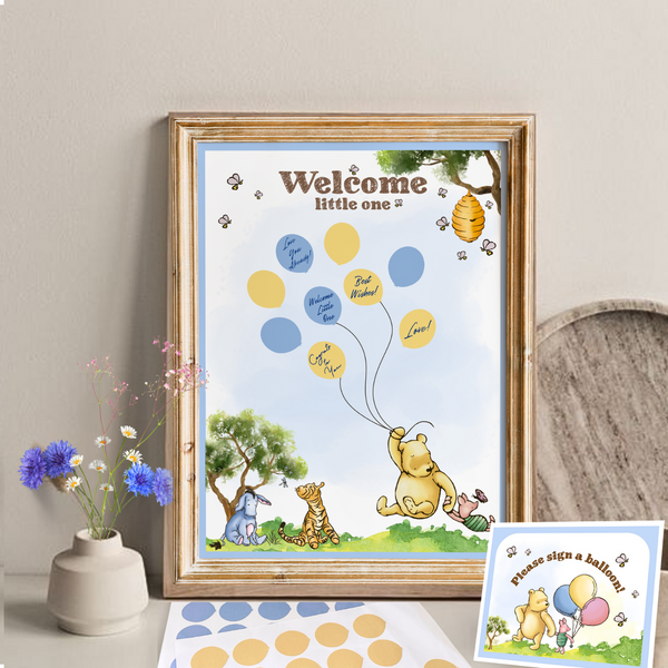 Winnie The Pooh Baby Shower set