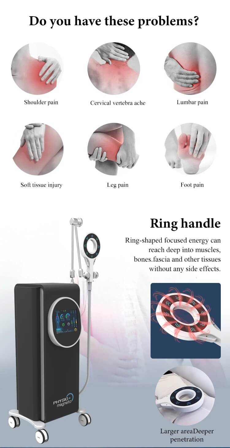 Pulsed electromagnetic field therapy machine treatment areas