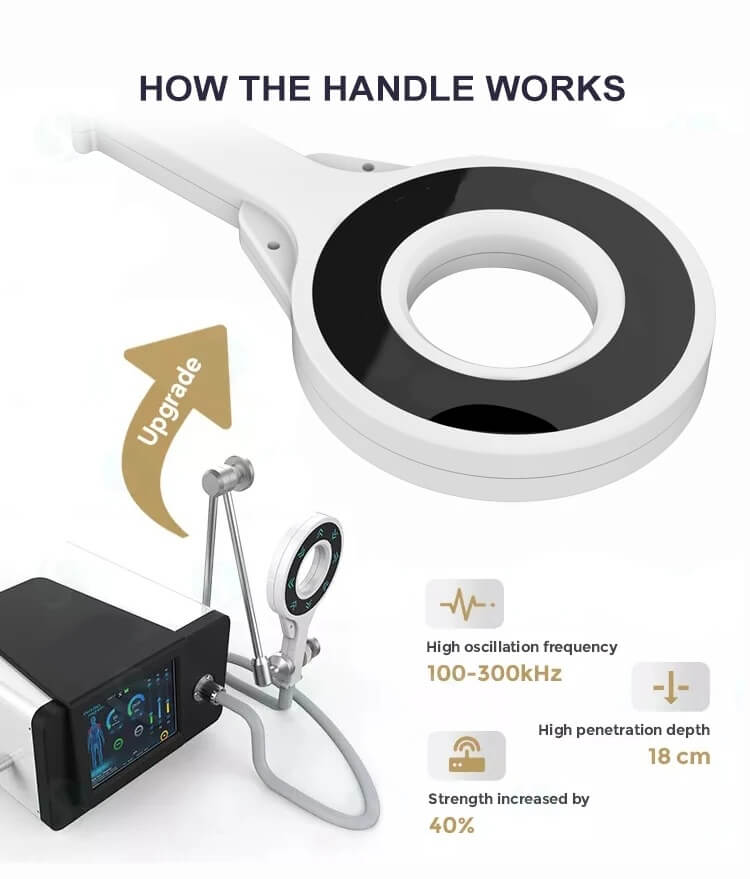 Pulsed magnetic field therapy device upgrade handle
