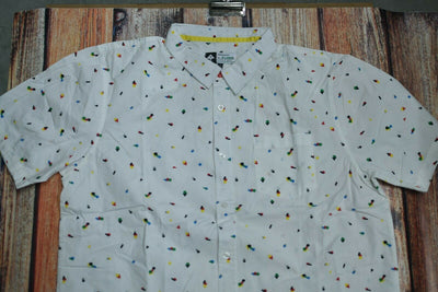 Lifted Research Group  LRG Size: xLarge Button  Shirt White Cotton