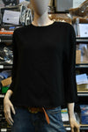 NWT $265 Vince Long Sleeve Black Size 8 Shirt 3/4 Sleeve