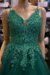 Hebeos Emerald Green Formal Dress Prom Sz 2 Beaded Evening Gown