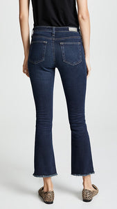 AG Jodi Crop Flare Jeans with Raw Hem Size 24