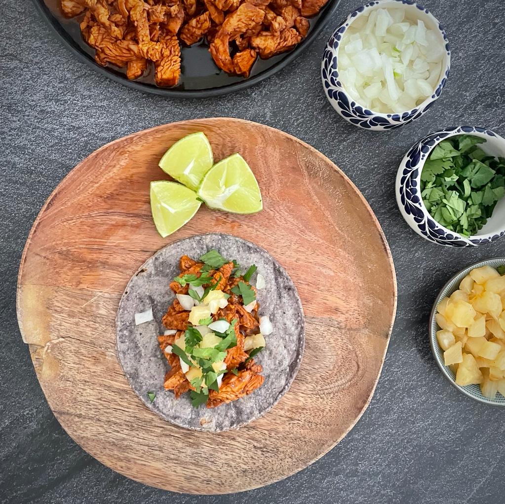 Receta de pavo al pastor (sin trompo)