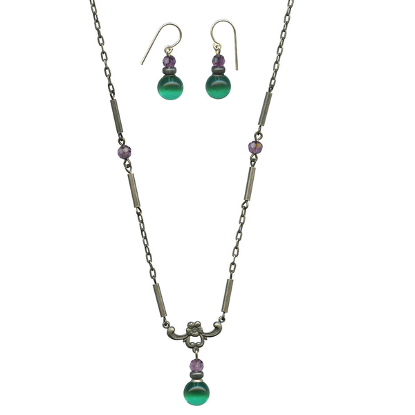 HYDE PARK 2 EARRINGS AND NECKLACE SET – Owen Glass Collection