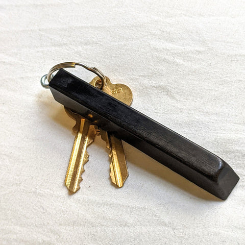 Black Piano Key Keychain