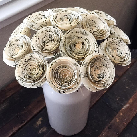 Sheet Music Flower Bouquet