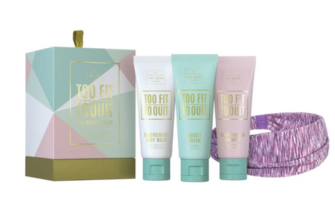 Scottish Soap Too Fit To Quit - Post Workout Gym Headband, Body Wash, Shampoo, Muscle Cream Set