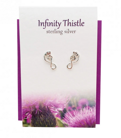 The Silver Studio Scotland Scottish Infinity Thistle Stud Earrings Card & Gift Set      £11.95