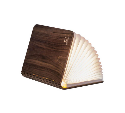 Gingko Mini Walnut Brown Wood Wireless Smart Travel LED Book Light