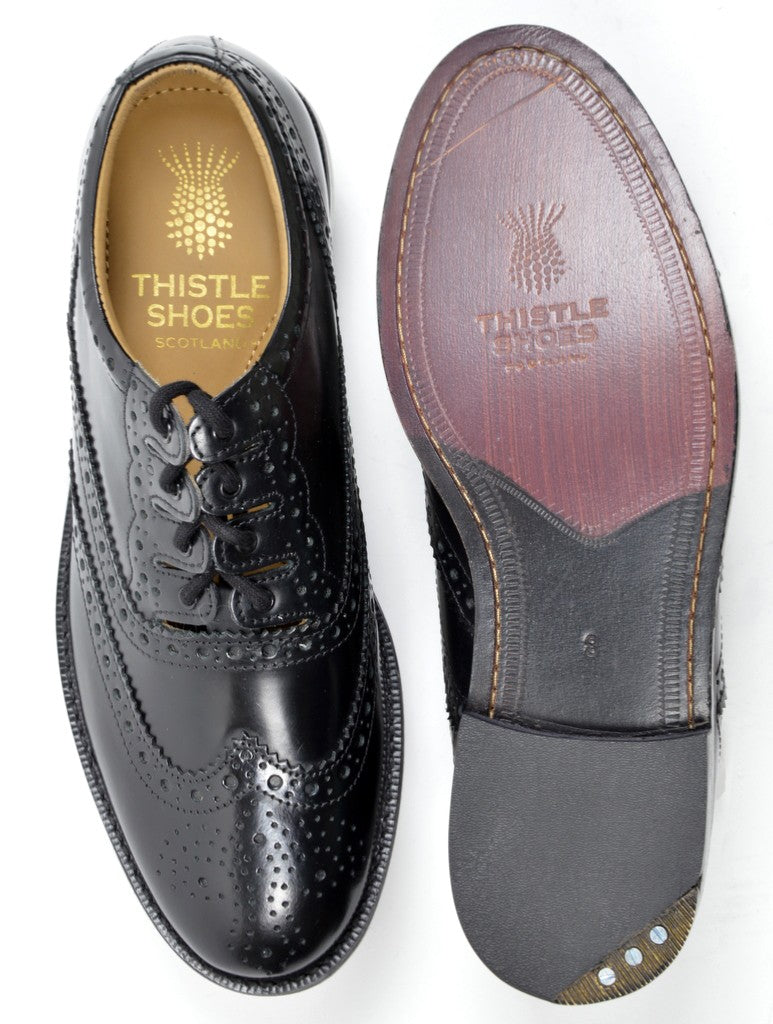 Executive Thistle Leather Custom Grade Ghillie Brogue - Wide Fit Avail –  Kilts Wi Hae