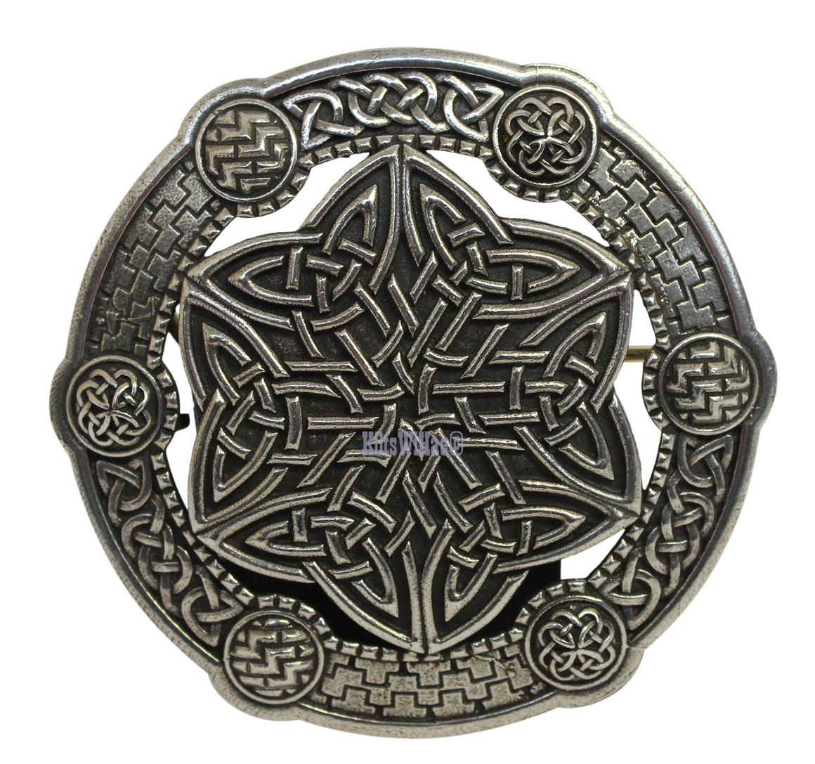 Gaelic Themes Celtic Key Sash Shawl Plaid Brooch Pin – Kilts Wi Hae