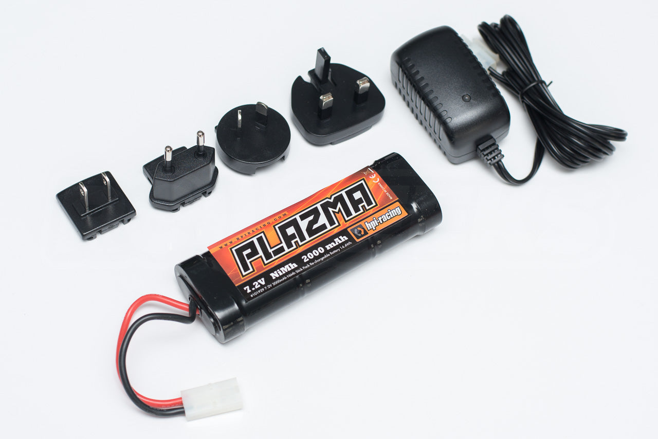 HPI Racing E10 Drift Nissan GT-R R34 Review battery and charger plazma 2000mAh