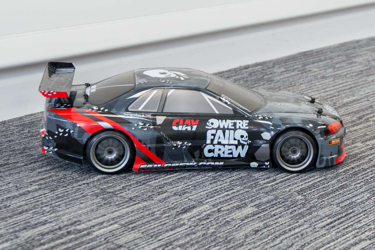 HPI Racing E10 Drift Nissan GT-R R34 Review indoor drifting wheelspin