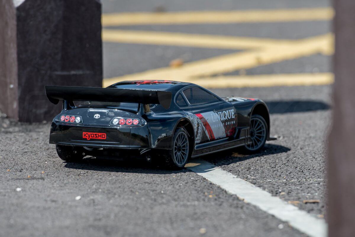 Kyosho Fazer T1 Toyota Supra RC Drift Car Review parked up lower rear