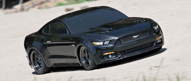 Traxxas Mustang on the road