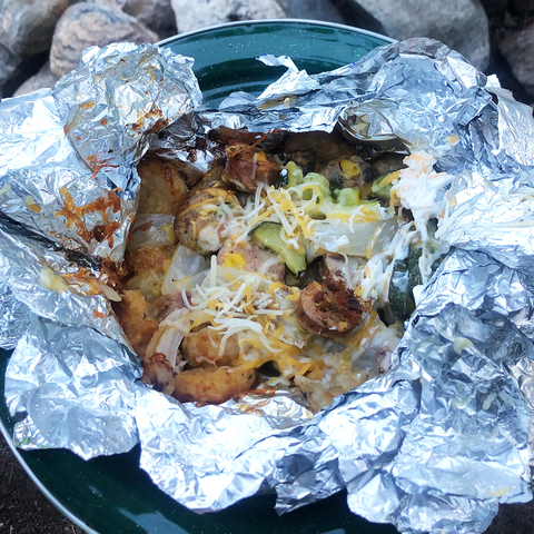 Camping Recipe Potato Foil Dinner - Human Nature Designs