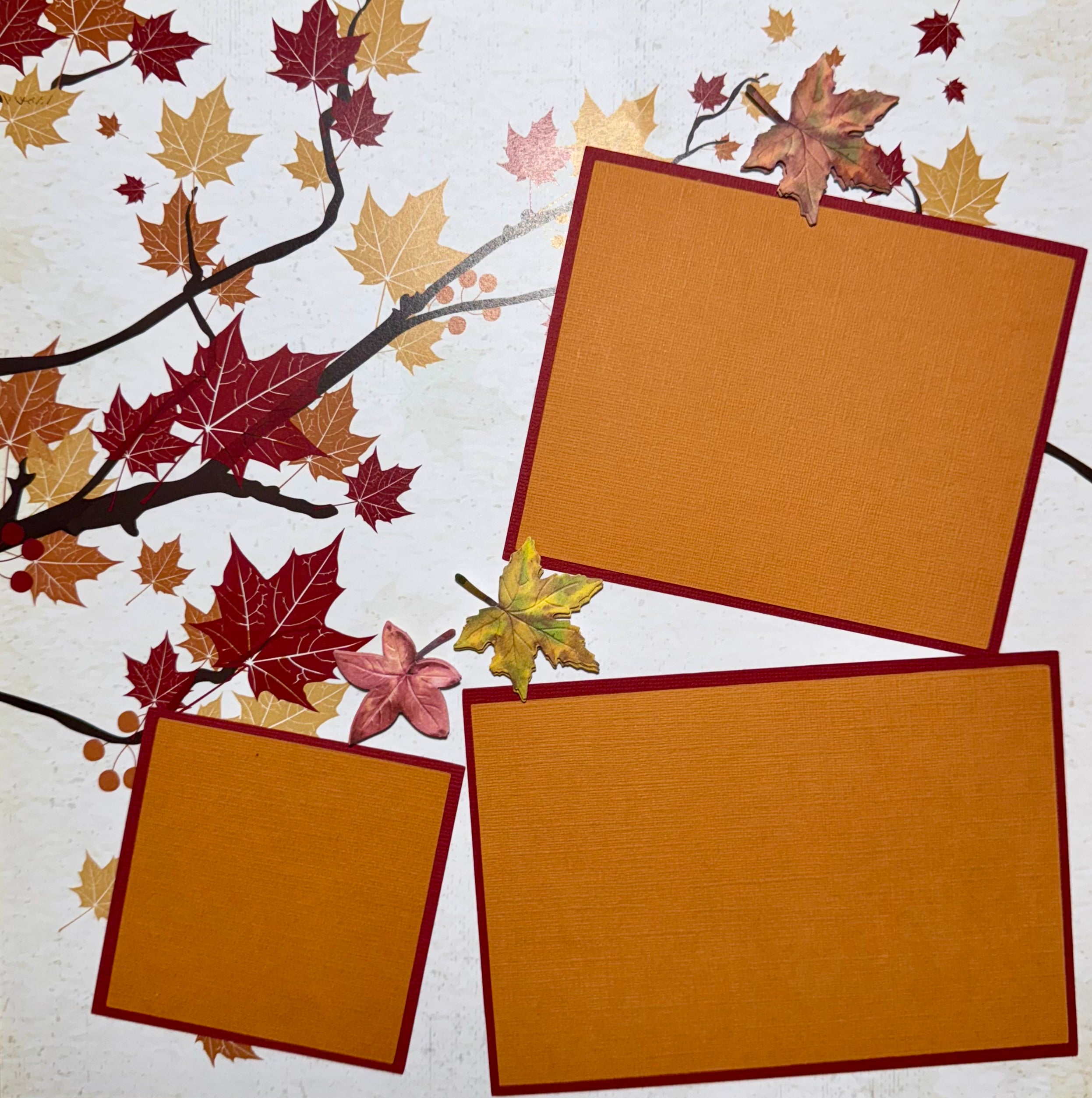 Fall Leaves 1 Page Layout