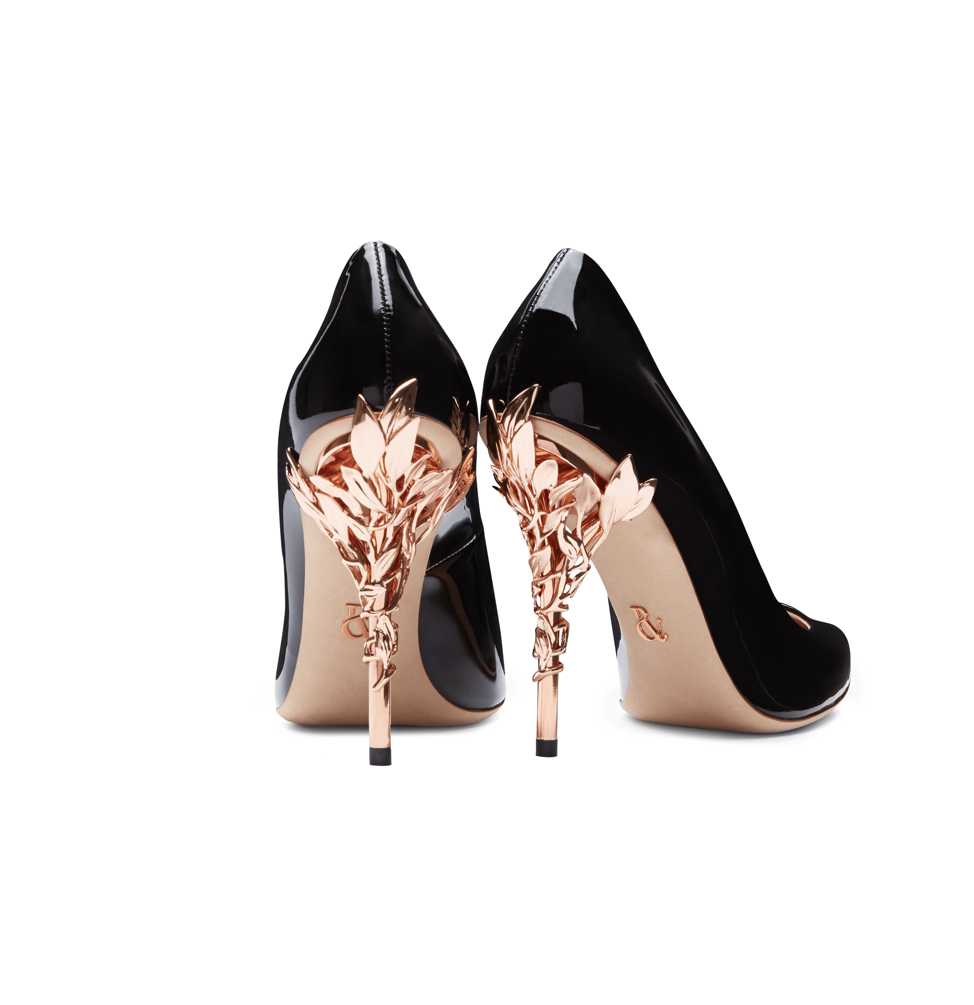 heels with roses on the back