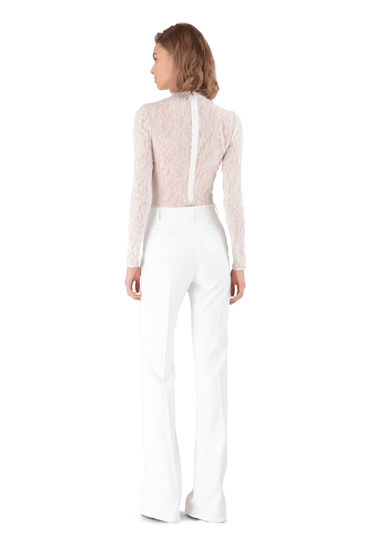 white tailored trousers