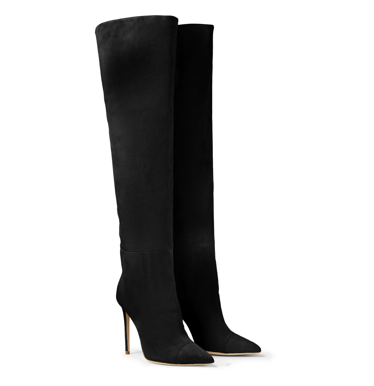 mid thigh black boots