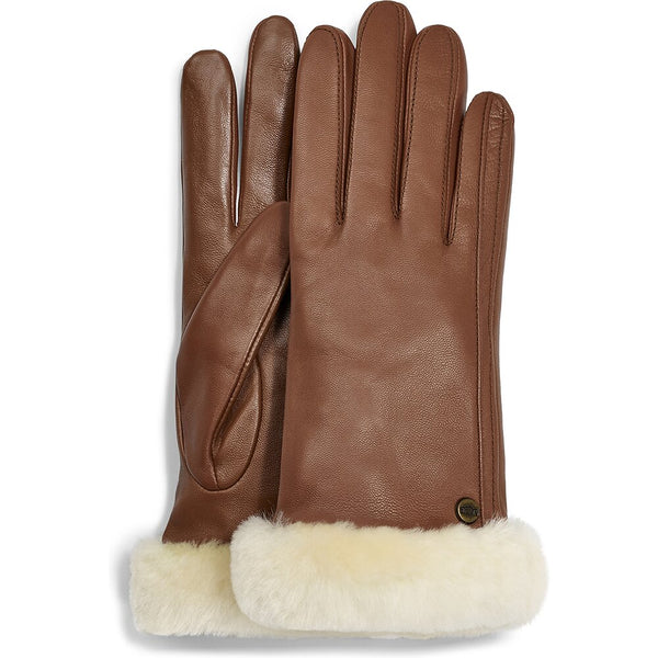 ugg shorty shearling-cuff leather gloves