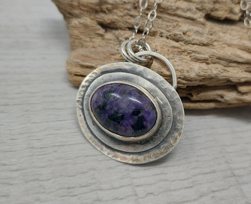 Handmade Artisan Amethyst Crystal and Sterling Silver Necklace