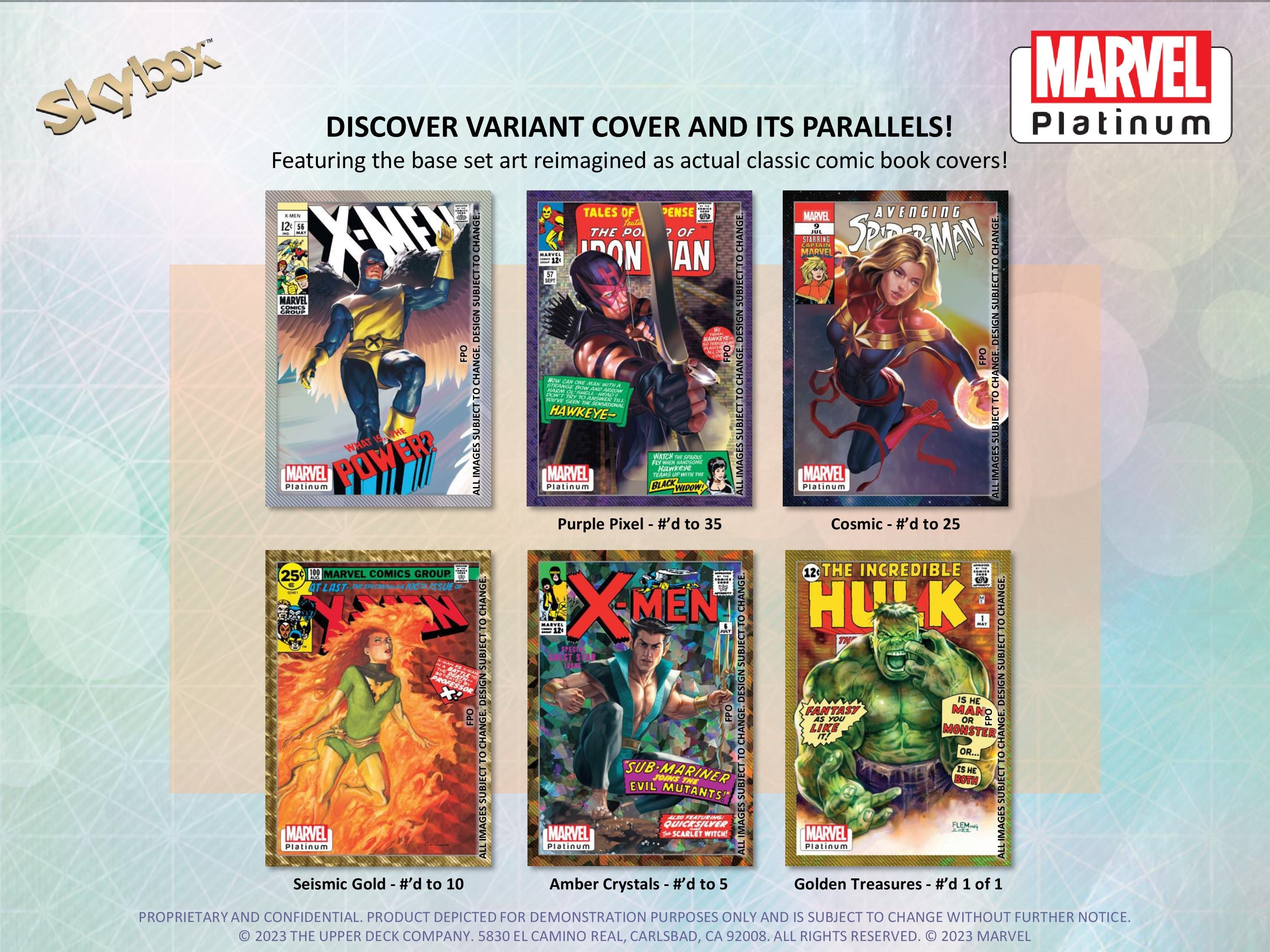 2023 Upper Deck Marvel Platinum Hobby Box | Golden Treasures