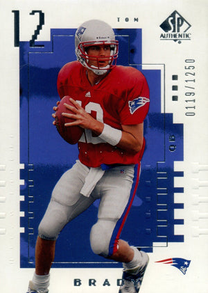 2000 SP Authentic Tom Brady #118 #/1,250