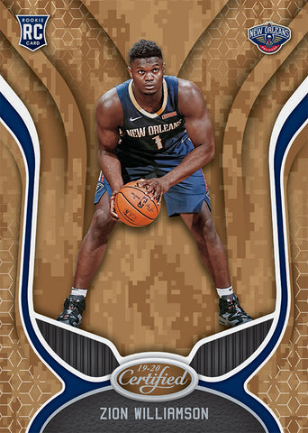 Zion Williamson rookie card panini certified 2019-20