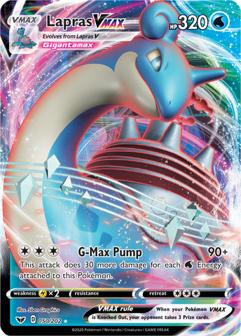 lapras vmax pokemon sword and shield card