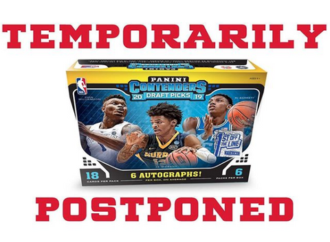 panini contenders first off the line postponed