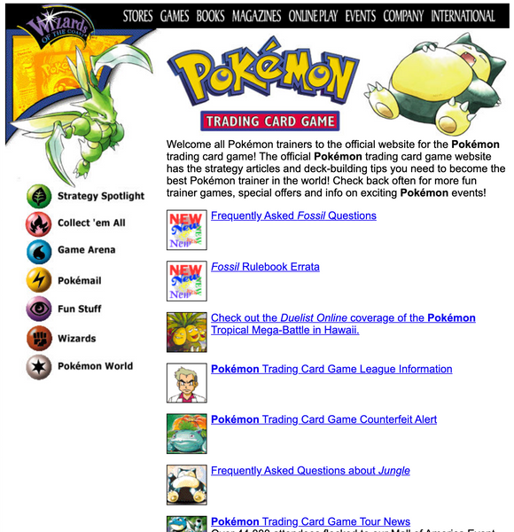 Pokémon in 2002  Pokemon, Pokemon website, Pokemon web