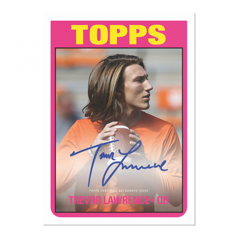 topps x trevor lawrence autograph card football