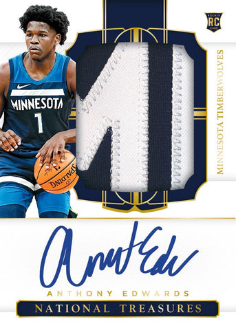 anthony edwards national treasures rpa panini