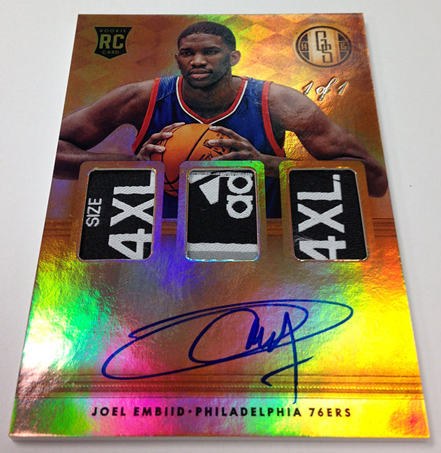 2014-15 Panini Gold Standard Basketball Joel Embiid Rc Tag Auto | NBA Trading Cards | Melbourne CBD