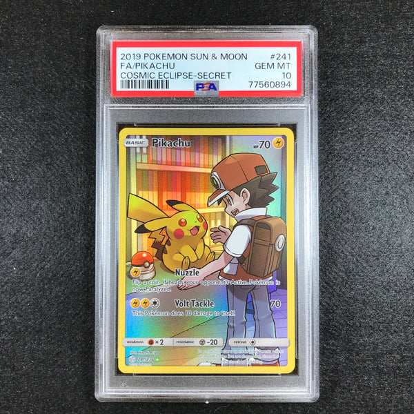 Cosmic Eclipse 241 Full Art Pikachu Secret PSA 9