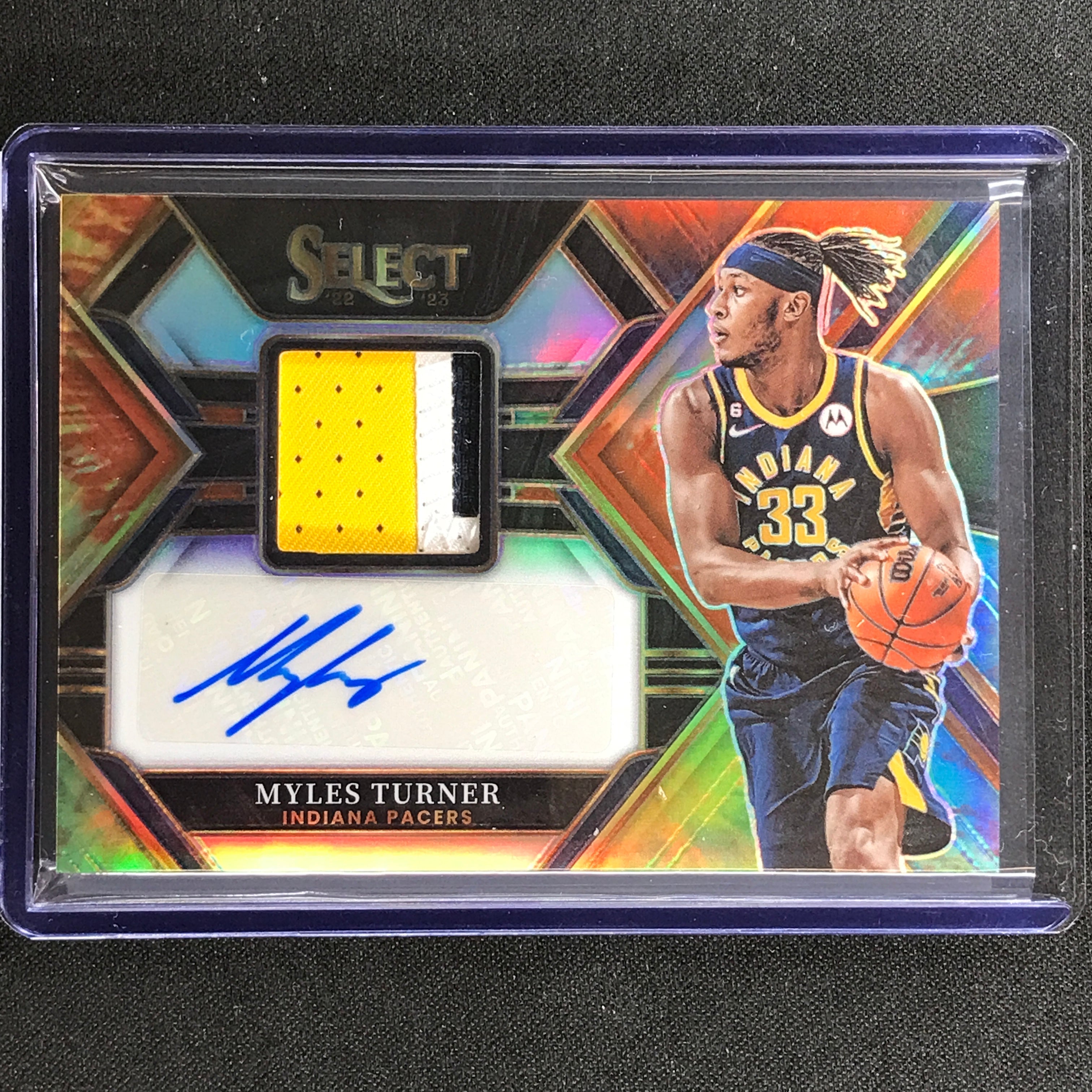 MYLES TURNER: 2020-21 Donruss JERSEY SERIES Game-Worn Jersey Indiana Pacers