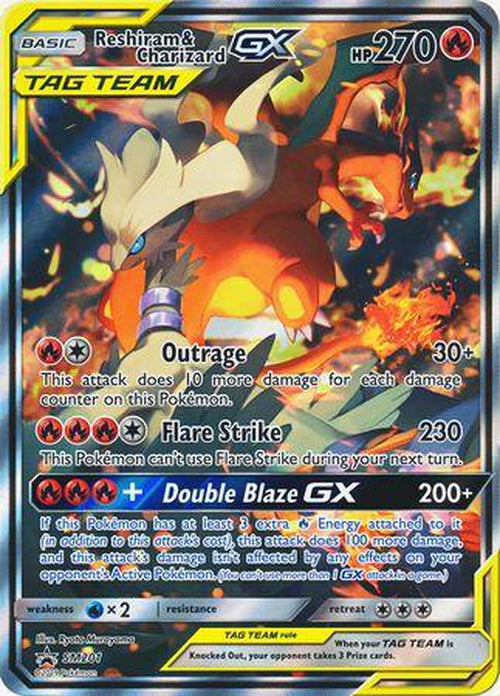 Reshiram & Charizard GX SM201 Alternate Art Promo — Cherry Collectables