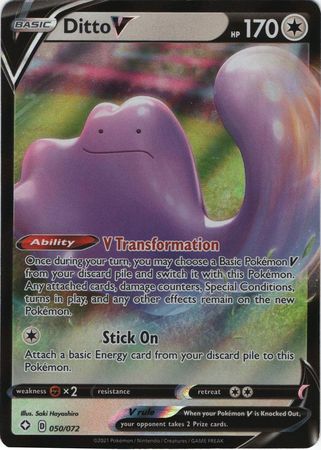 POKEMON TCG DITTO V 50/72 SHINING FATES ULTRA RARE!!