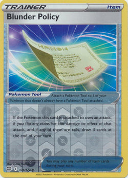 Blunder Policy 131/172 - Brilliant Stars - Uncommon - Pokemon Card TCG