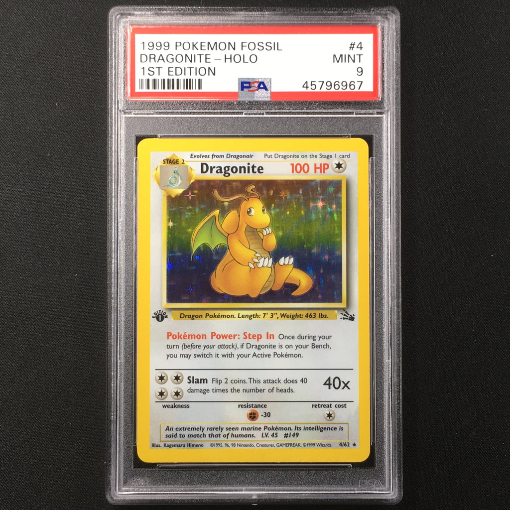 1st Edition Fossil Dragonite Holo 