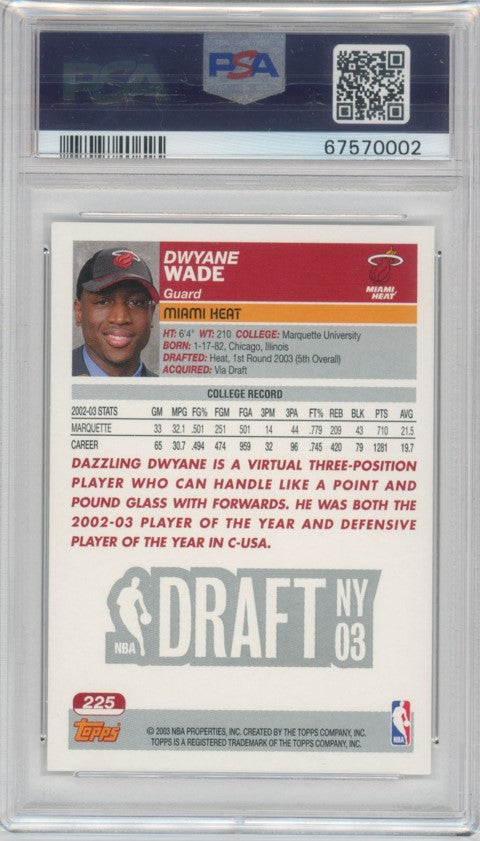 詰替え PSA10 Topps RC Dwyane Wade マイアミヒート NBA