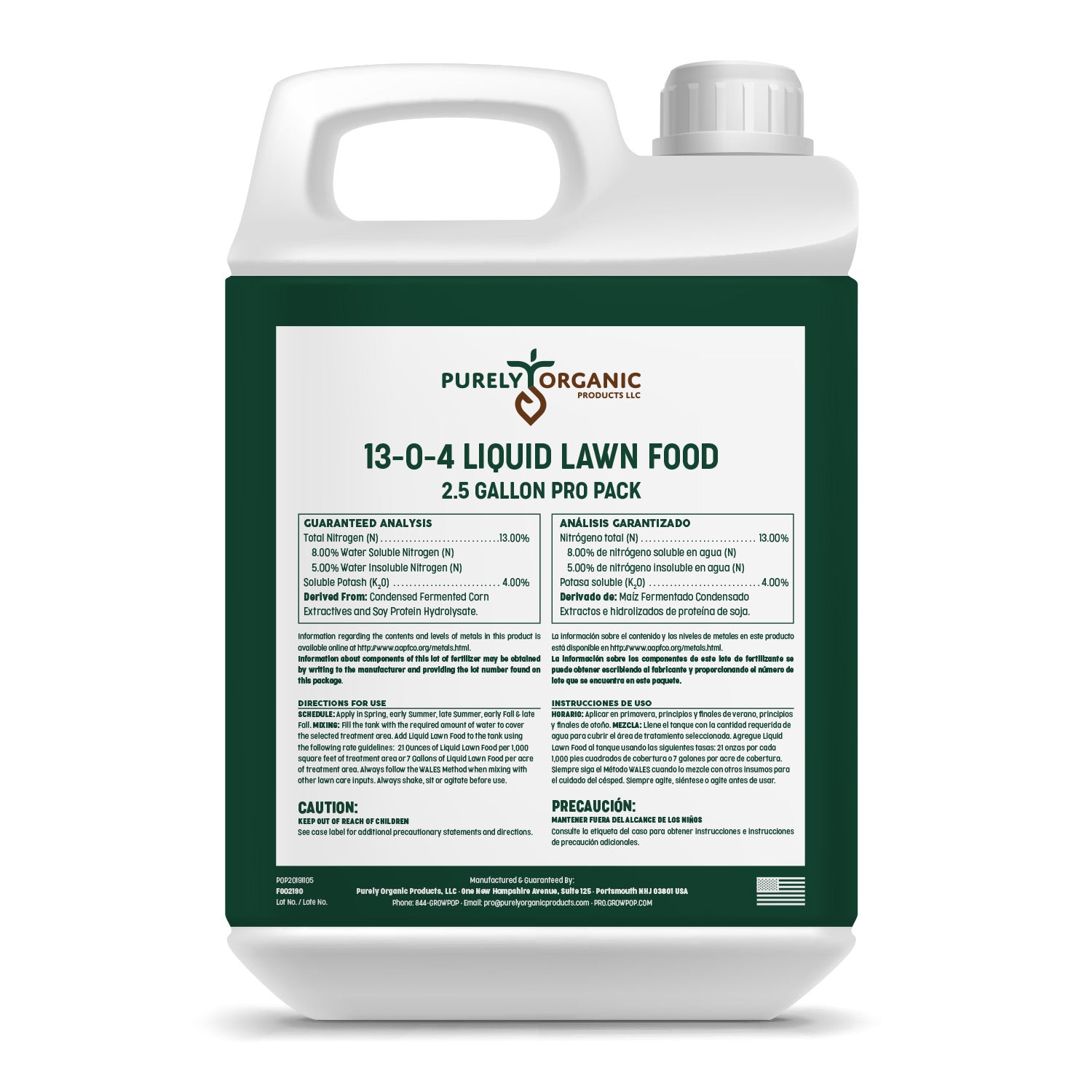 Image of Liquid lawn fertilizer concentrate gallon jug